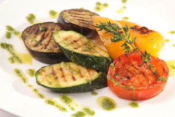 Zucchini and grilled vegetables