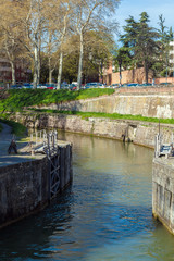 Old gates to Canal du Midi , Toulouse, France © Rostislav Ageev