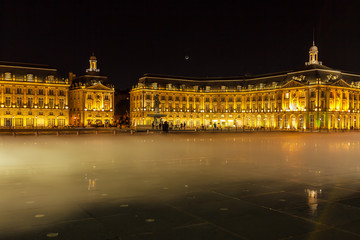 Fototapeta na wymiar Place de la Bourse at Night, Bordeaux