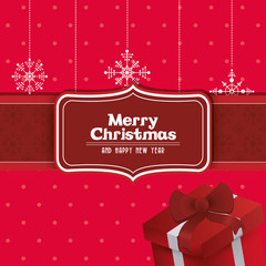 Fototapeta na wymiar snowflake merry christmas decoration celebration winter theme image vector illustration