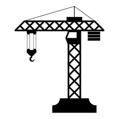 Construction crane silhouette
