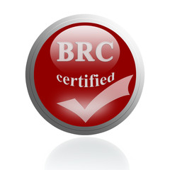 BRC certified icon or symbol image concept design for business and use in company system.