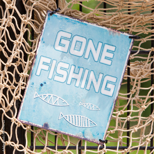 "Gone fishing sign" Stock photo and royalty-free images on Fotolia.com