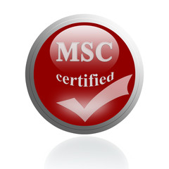 MSC certified icon or symbol image concept design for business and use in company system.