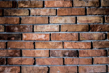 Fototapeta premium Sunset Old brick wall