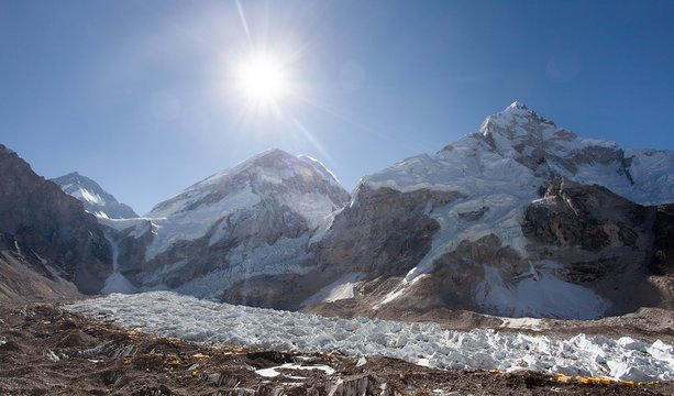 Morning sun above Mount Everest