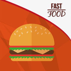 hamburger icon. fast food menu american and restaurant theme. Colorful design. Vector illustration