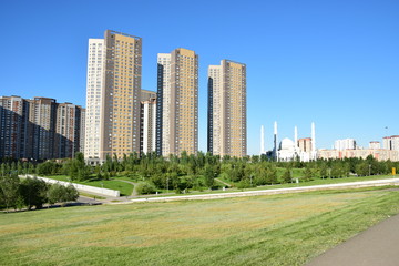 Obraz premium Nowoczesne budynki w Astanie w Kazachstanie