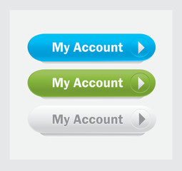 Set of vector web interface buttons. My account.