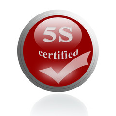 5S certified icon or symbol image concept design for business and use in company system.