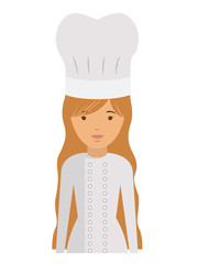 chef woman and cartoon icon. profession worker and occupation theme. Isolated design. Vector illustration