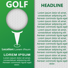 Golf Flyer Templatewith space for text Vector illustration