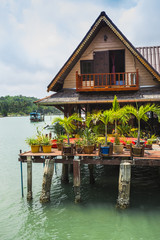 Houses on stilts in the fishing village of Bang Bao