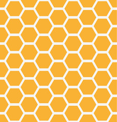 orange seamless honey combs pattern vector illustration