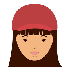 woman girl female avatar person and human icon. Colorful Flat and isolated design. Vector illustration