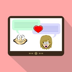 Virtual Love Tablet Icon