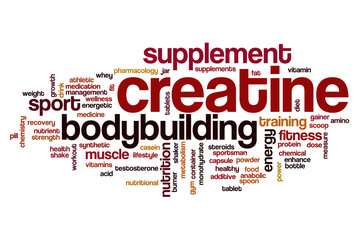 Fototapeta premium Creatine word cloud