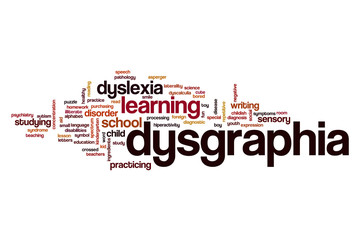 Dysgraphia word cloud