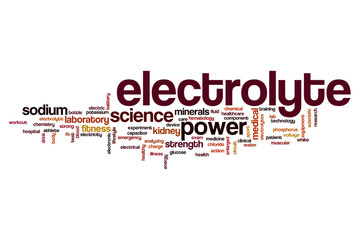 Obraz premium Electrolyte word cloud