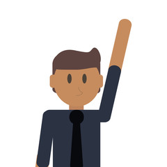 businessman necktie avatar man male suit business person icon. Flat and isolated design. Vector illustration