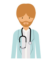 Fototapeta premium doctor man and cartoon icon. profession worker and occupation theme. Isolated design. Vector illustration