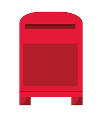 box  email mail message letter icon. Flat and isolated design. Vector illustration