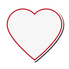 heart shape love passion romantic icon. Flat and isolated design. Vector illustration