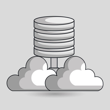cloud data base center vector illustration eps10