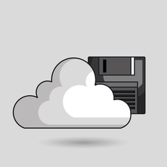 cloud data base center vector illustration eps10