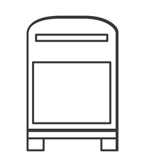 box  email mail message letter icon. Flat and isolated design. Vector illustration