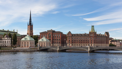 Fototapeta premium Panoramic view of Stockholm Riddarholmen Island