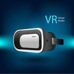 VR virtual reality simulator device by illustration