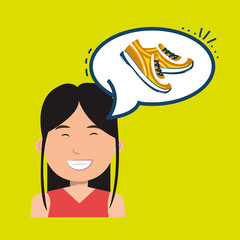 woman sport health vector illustration eps 10