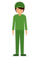 man male avatar person and human icon. Colorful flat and isolated design. Vector illustration
