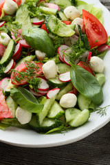 Salad with cucumber and tomato