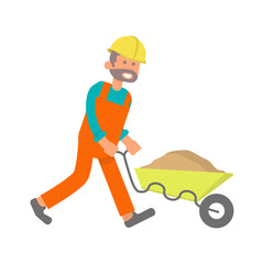Fototapeta premium Construction worker, laborer