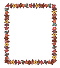 flowers frame garden and floral icon. decoration and ornament theme. Isolated design. Vector illustration