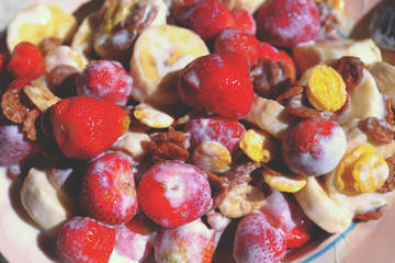 Flakes with Strawberries