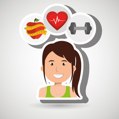 woman sport health vector illustration eps 10