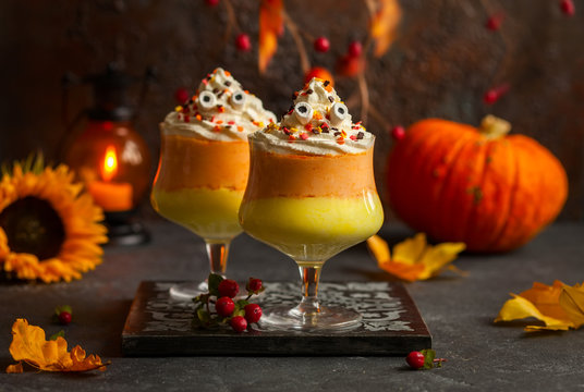 Candy corn parfait