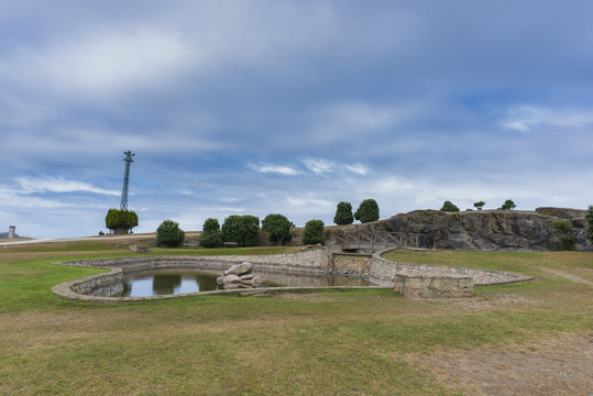 Lake In Park Of San Pedro (La Coruna, Spain).