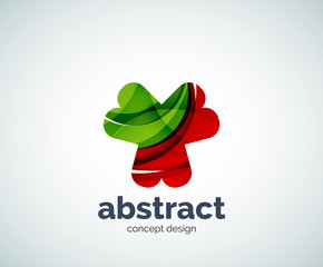 Vector abstruse shape logo template