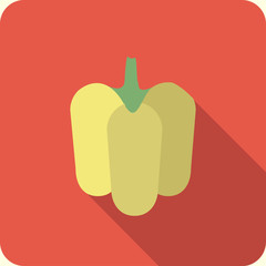 pepper flat icon with long shadow