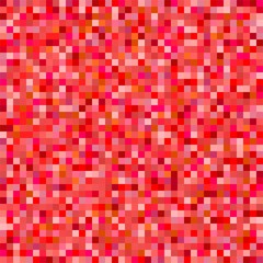 Colorful red background of red squares in a row side by side and beneath. Backdrop consisting of geometric shapes. Pixel pattern