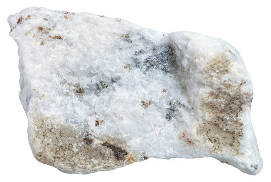 Carbonatite stone isolated on white background