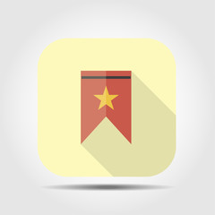 bookmark flat icon with long shadow