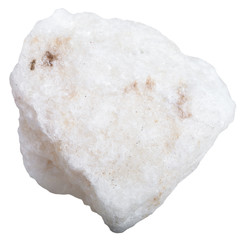 white anhydrite stone isolated
