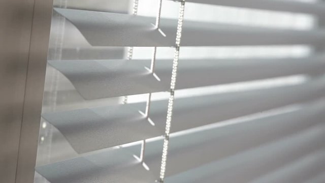 texture closed aluminum blinds in the office