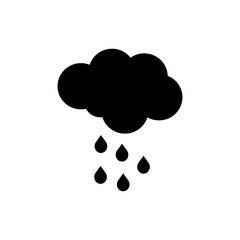 Fototapeta na wymiar Cloud rain icon. Weather sign. Vector illustration
