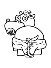 disgusting kaka shit shit diarrhea stink nappy pacifier toddler funny comic cartoon thick sweet little cute baby hippopotamus child